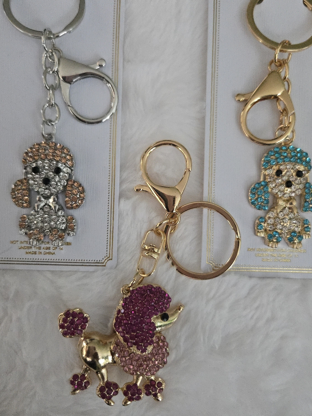 Rhinestone Poodle Bag Charm /Keychain 🐩NWT
